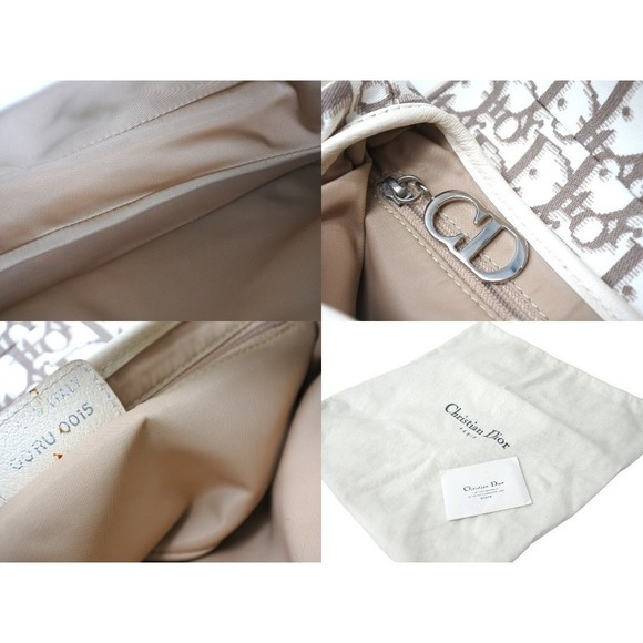 Christian Dior Saddle Embroidery Handbag Beige - Picture 8 of 8